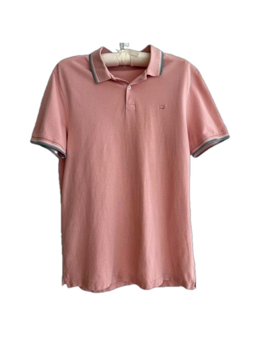 BEN SHERMAN Original Classic Fit Short Sleeve Pink Polo Shirt Preppy Academia